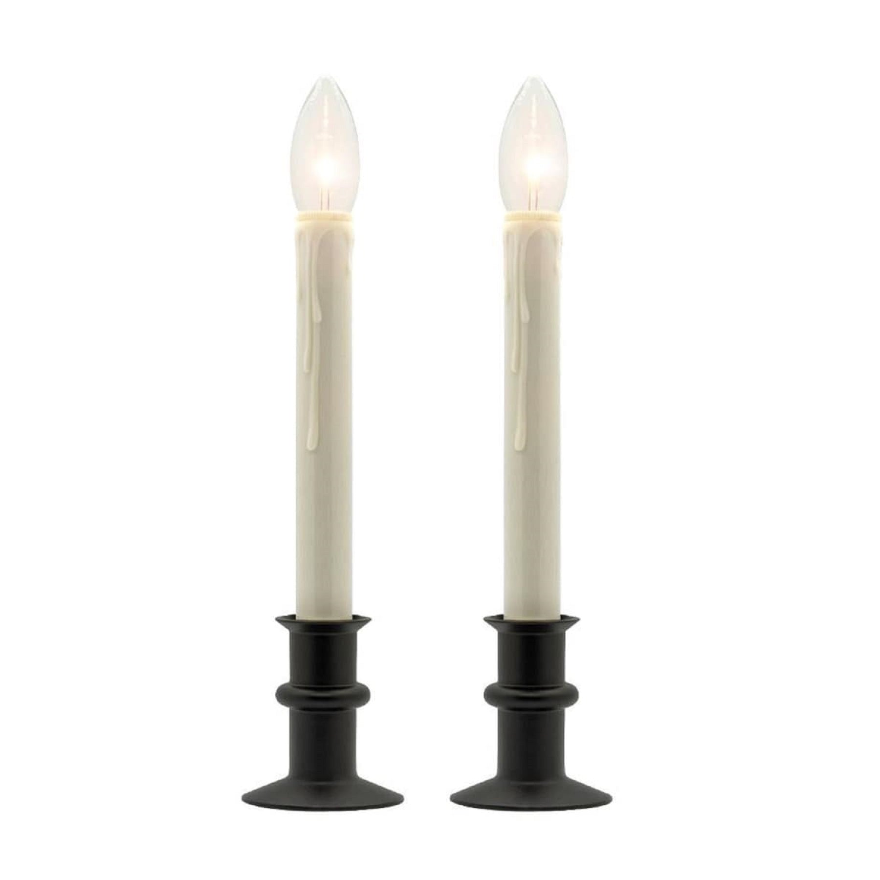 Battery Operated Traditional Adjustable Window Candles - Without Remote - Set of 2 or 4 - Celestial Lights