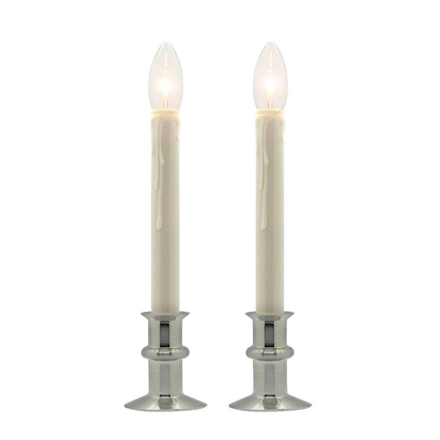 Battery Operated Traditional Adjustable Window Candles - Without Remote - Set of 2 or 4 - Celestial Lights