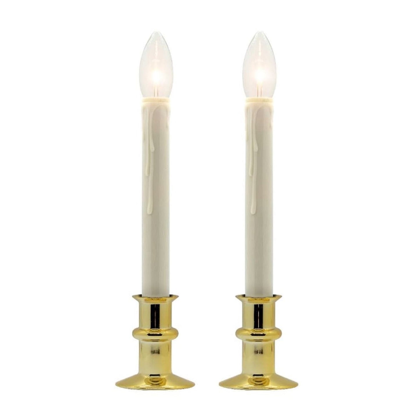 Battery Operated Traditional Adjustable Window Candles - Without Remote - Set of 2 or 4 - Celestial Lights