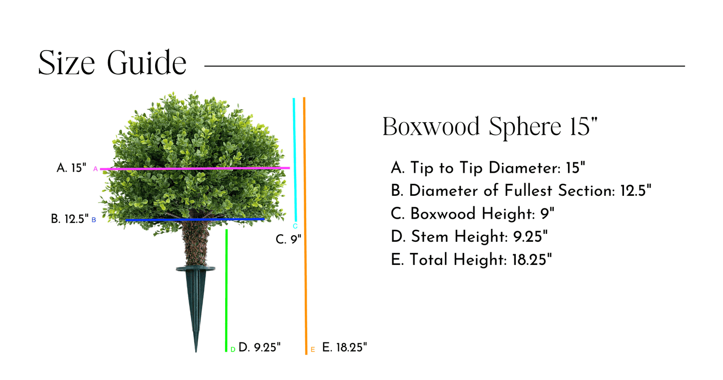 Lifelike Boxwood Sphere