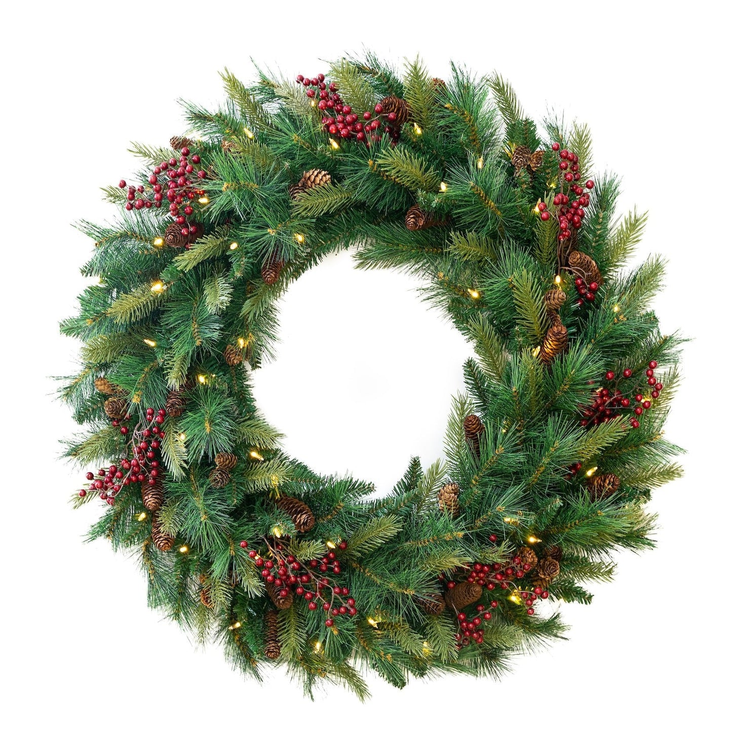 Woodland Wreath - Battery Operated with Dual Color Lights