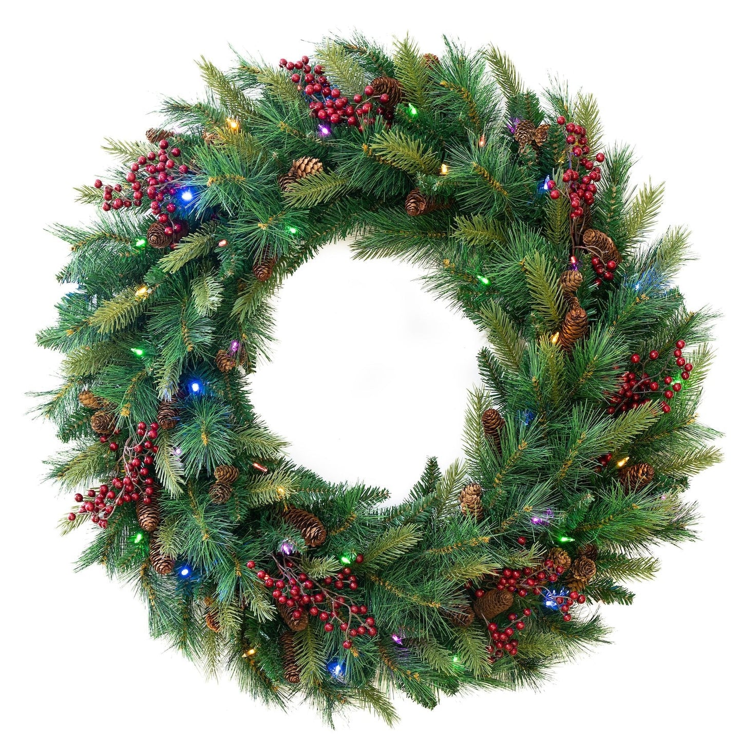 Woodland Wreath - Battery Operated with Dual Color Lights