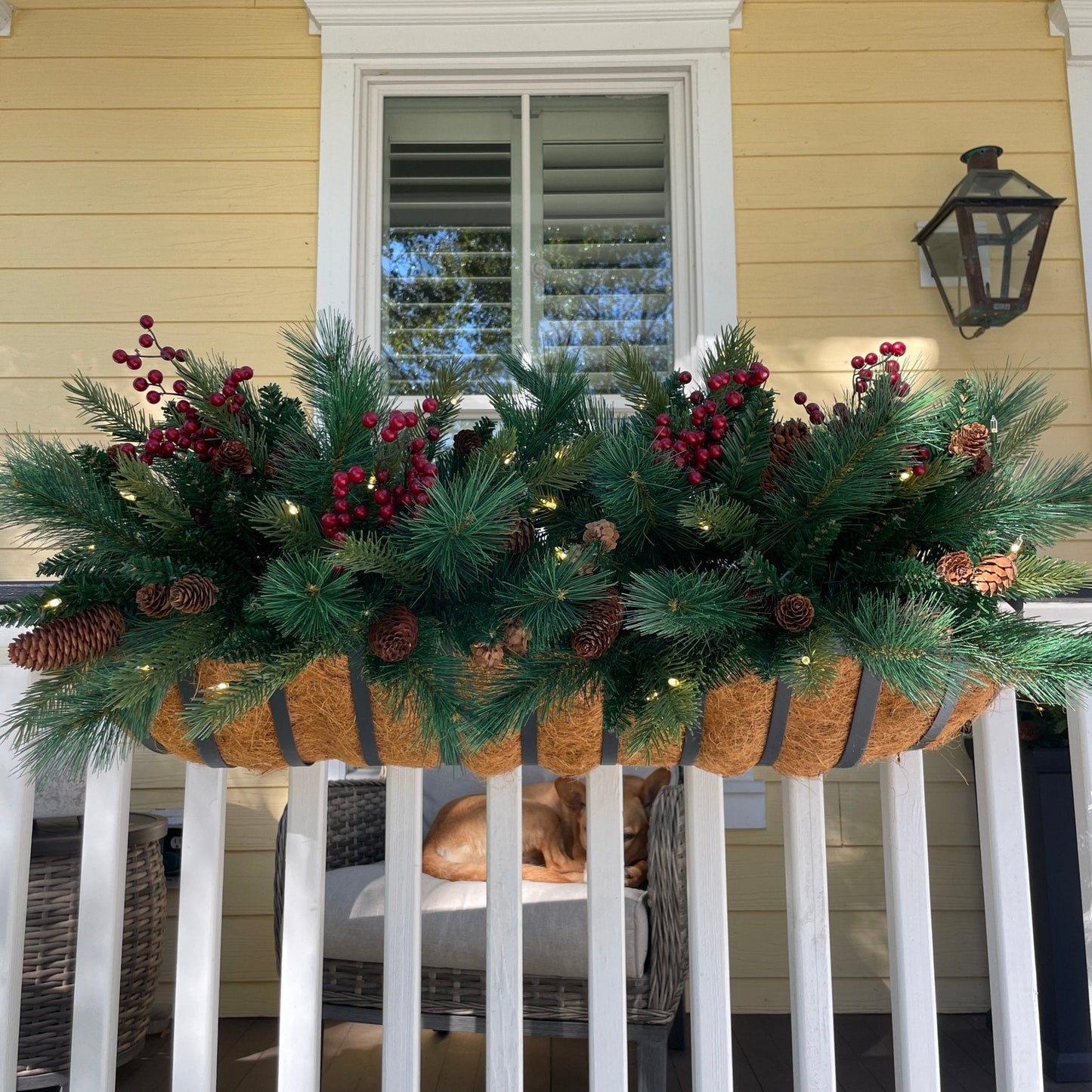Woodland Window Box Filler: Pre-Lit or Unlit