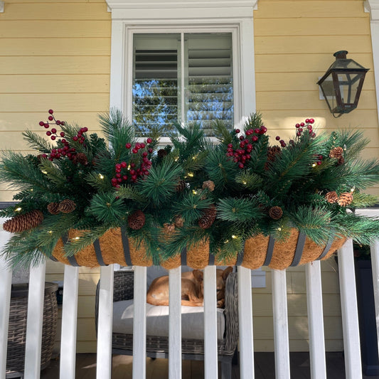 Woodland Window Box Filler: Pre-Lit or Unlit