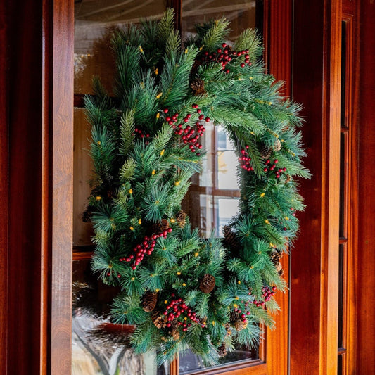 Woodland Wreath - Battery Operated with Dual Color Lights