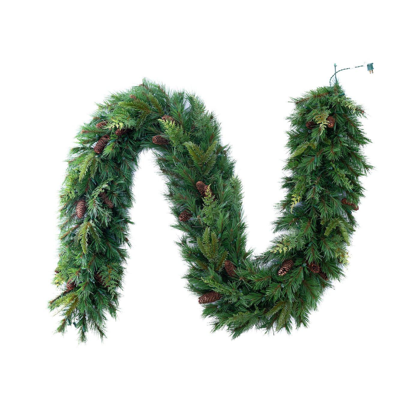 Aspen Garland - Plug-In with Classic Warm White Lights