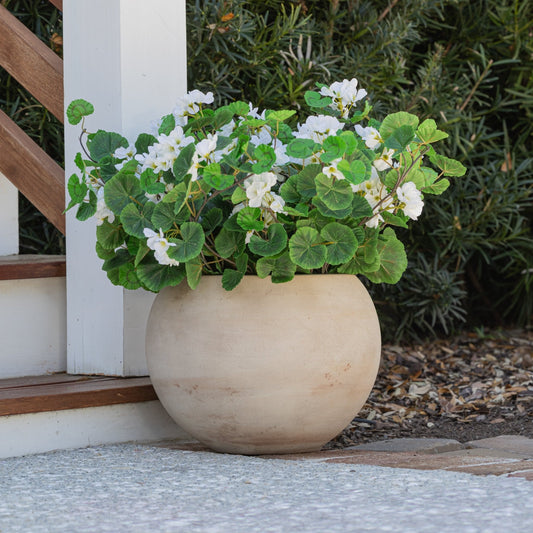 Lifelike Geranium Urn Filler - White - Celestial Lights