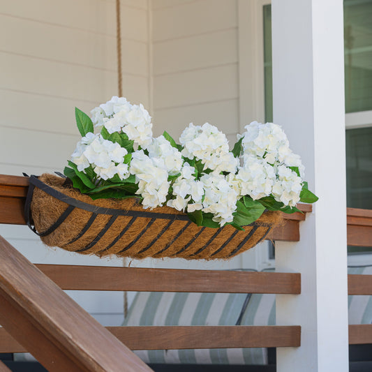 Lifelike Hydrangea Window Box Filler - Celestial Lights