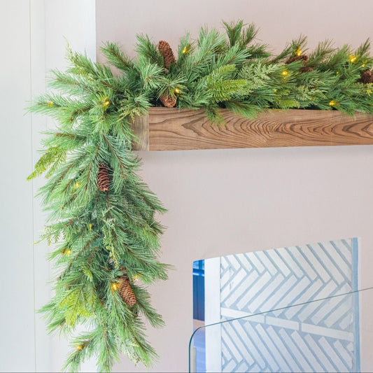 Aspen Garland - Plug-In with Classic Warm White Lights
