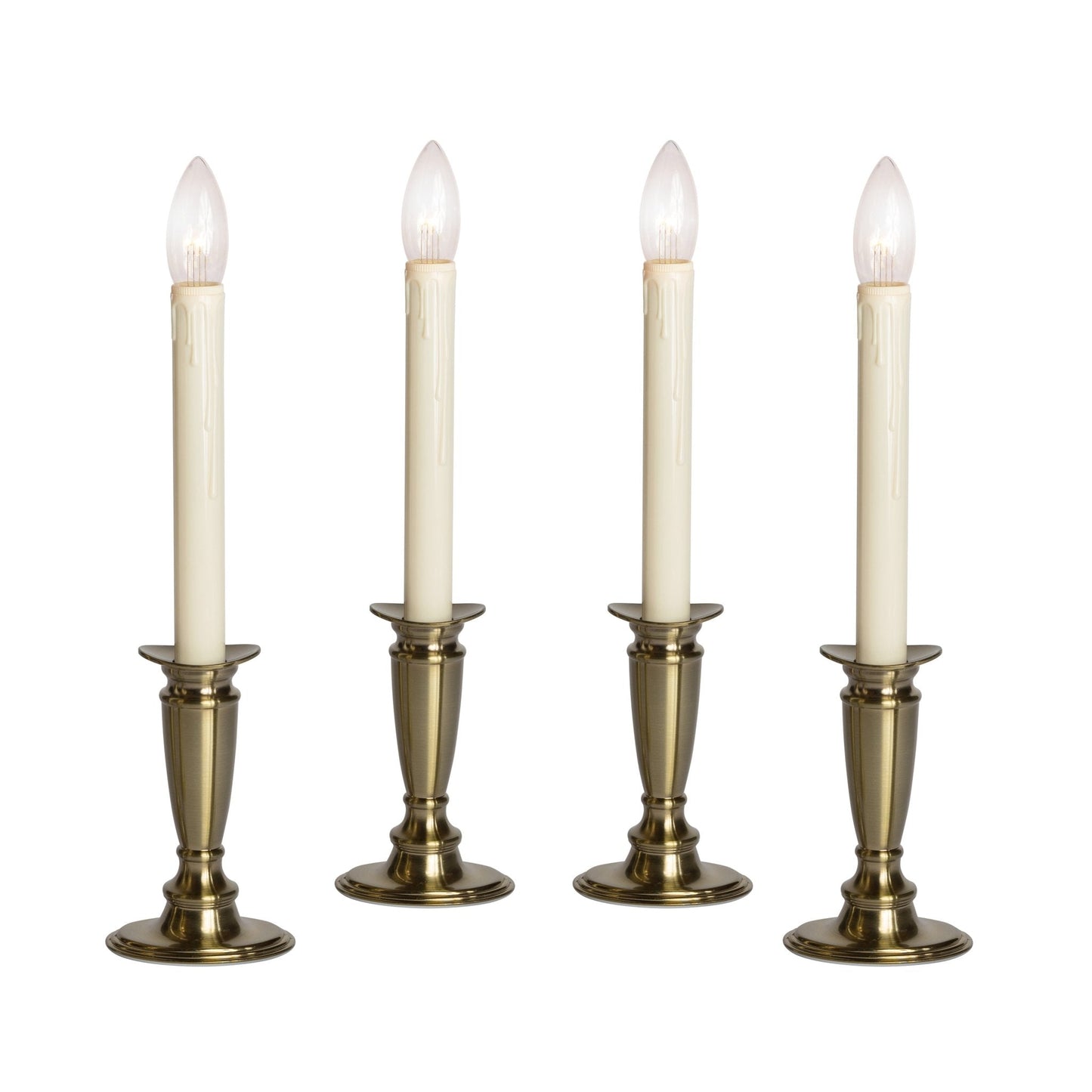 Set of 4 Battery Operated Berkshire Candles with Remote - Celestial Lights
