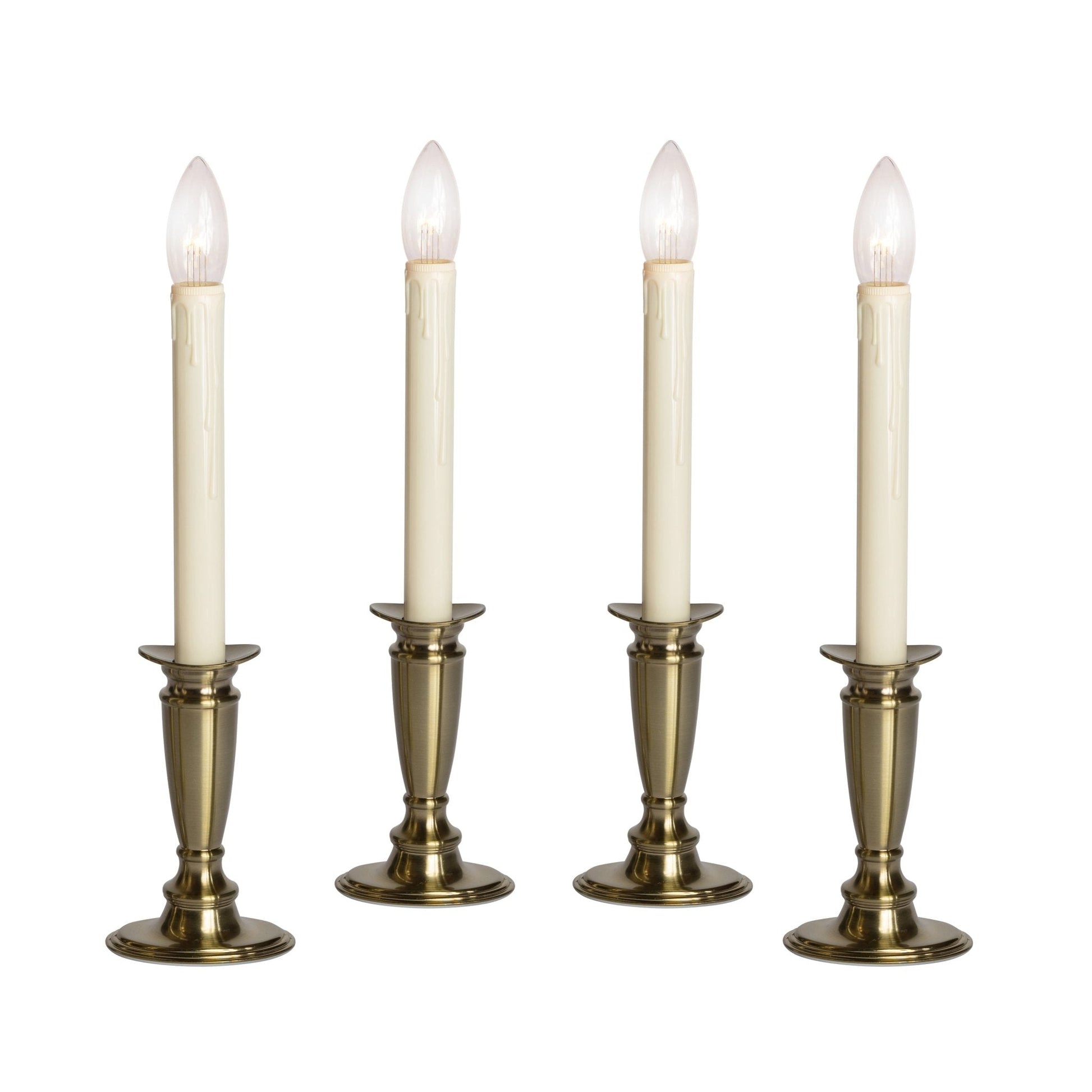 Set of 4 Battery Operated Berkshire Candles with Remote - Celestial Lights