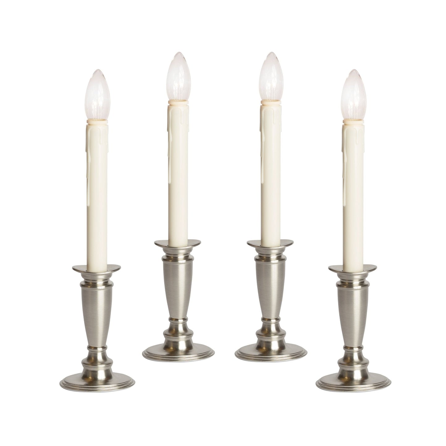 Set of 4 Battery Operated Berkshire Candles with Remote - Celestial Lights