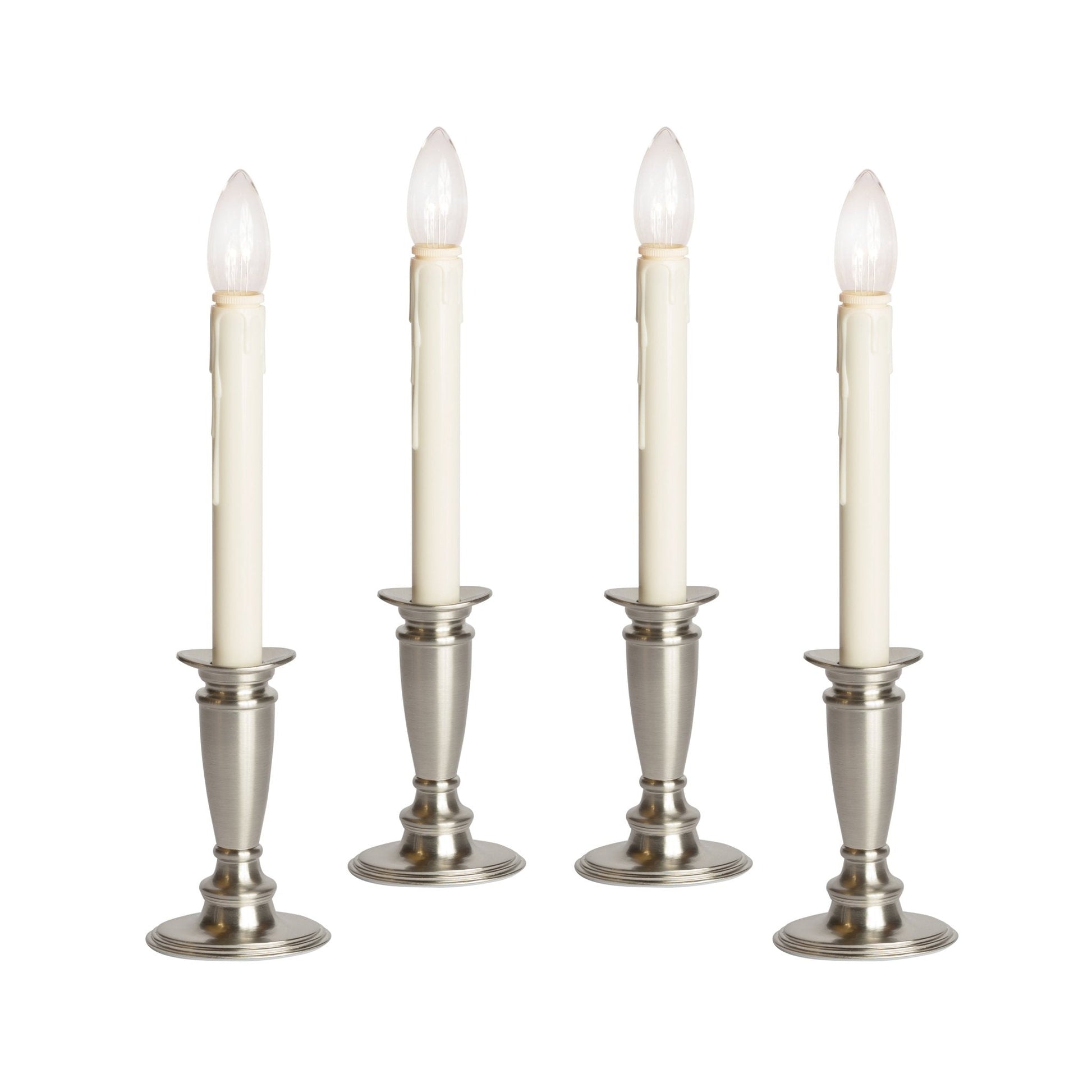 Set of 4 Battery Operated Berkshire Candles with Remote - Celestial Lights