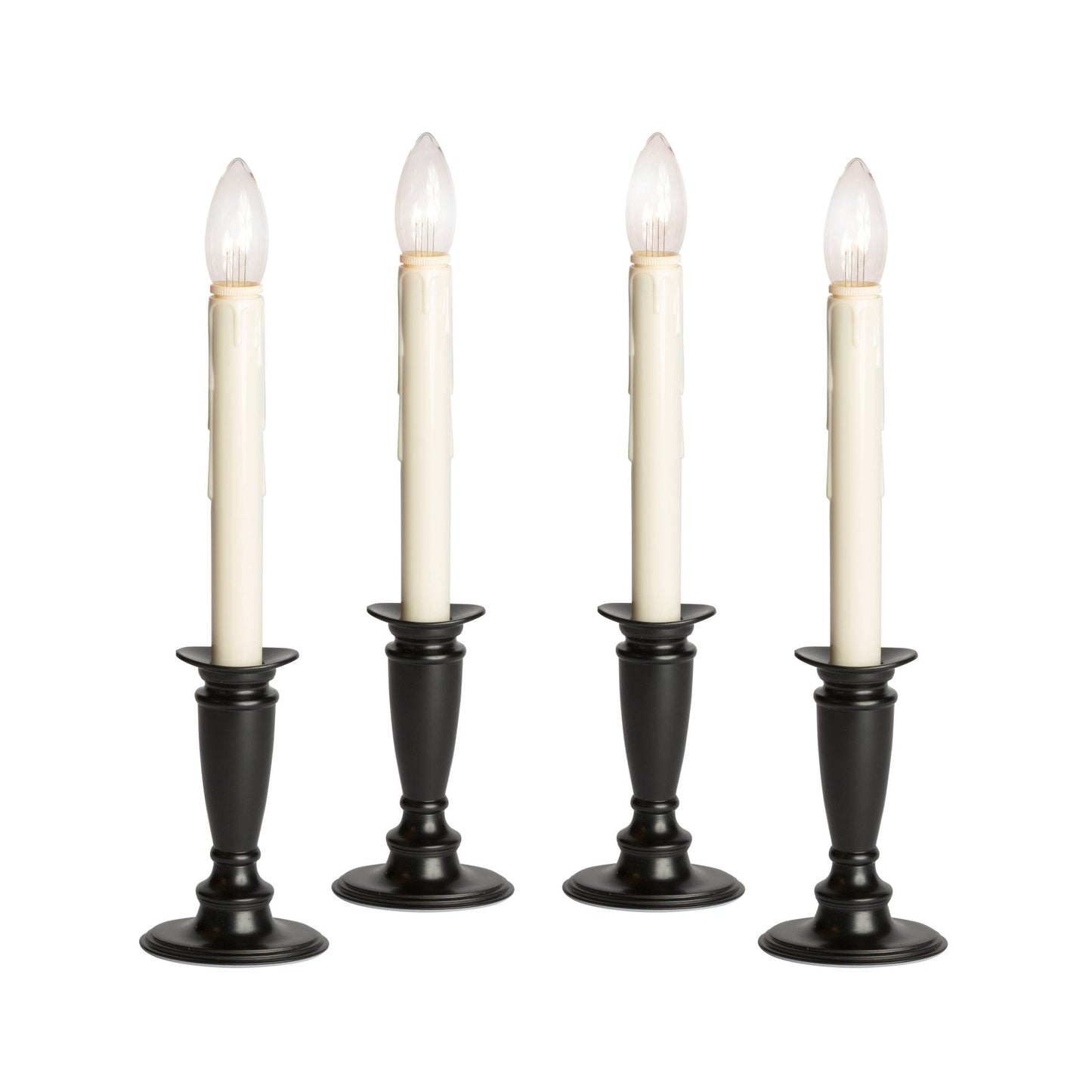 Set of 4 Battery Operated Berkshire Candles with Remote - Celestial Lights