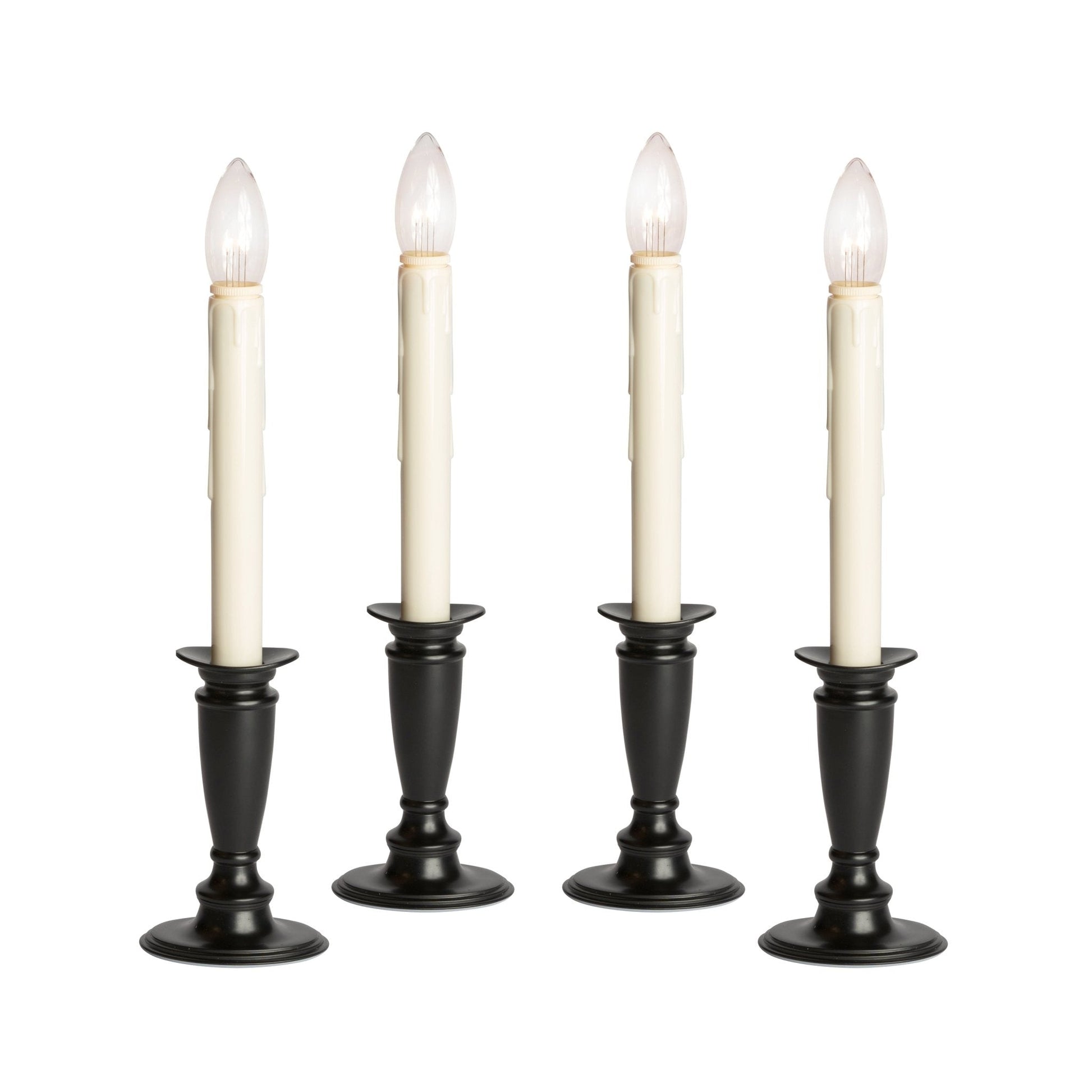 Set of 4 Battery Operated Berkshire Candles with Remote - Celestial Lights