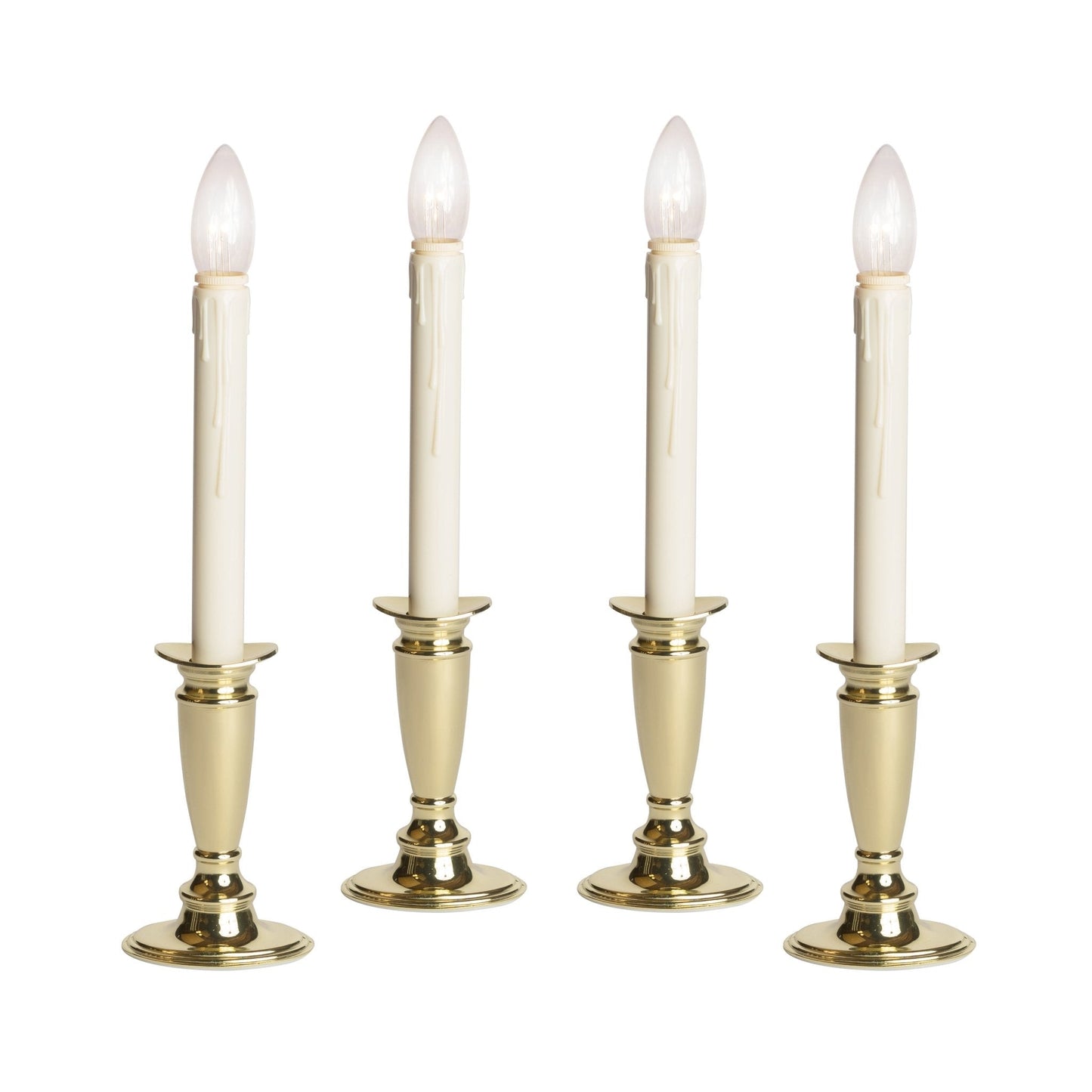 Set of 4 Battery Operated Berkshire Candles with Remote - Celestial Lights