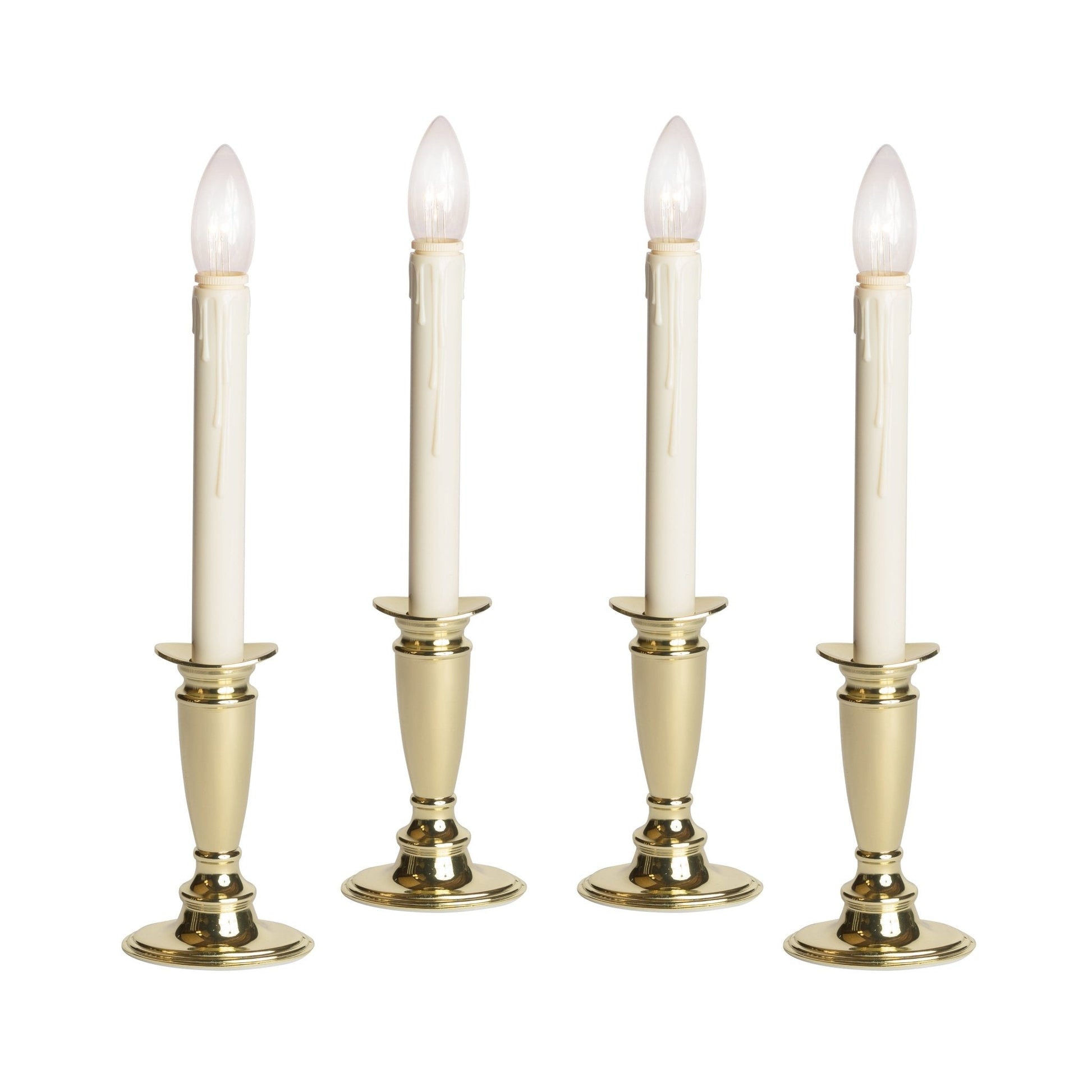 Set of 4 Battery Operated Berkshire Candles with Remote - Celestial Lights