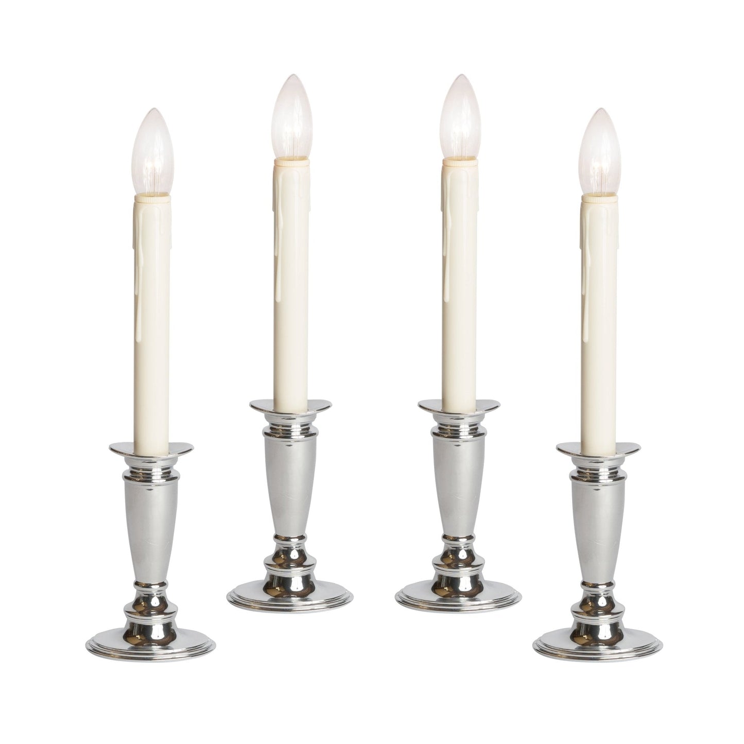 Set of 4 Battery Operated Berkshire Candles with Remote - Celestial Lights
