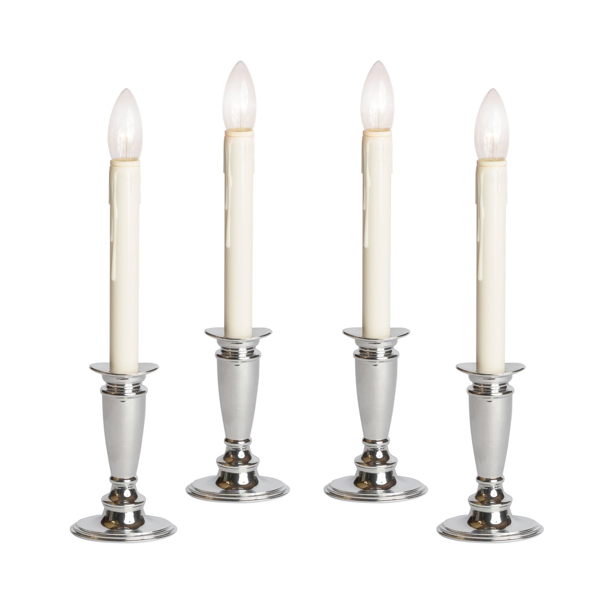 Set of 4 Battery Operated Berkshire Candles with Remote - Celestial Lights