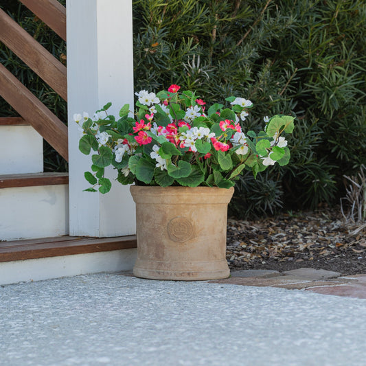 Lifelike Geranium Urn Filler - Red and White - Celestial Lights