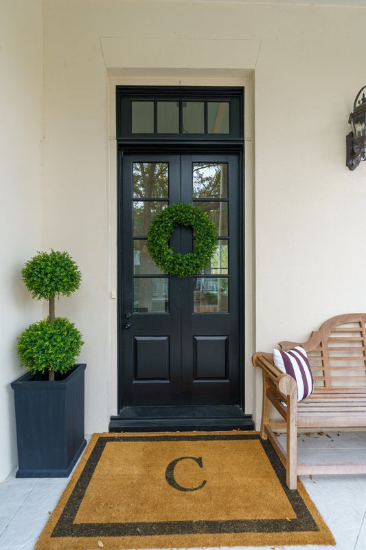 Lifelike Boxwood Double Topiary Sphere