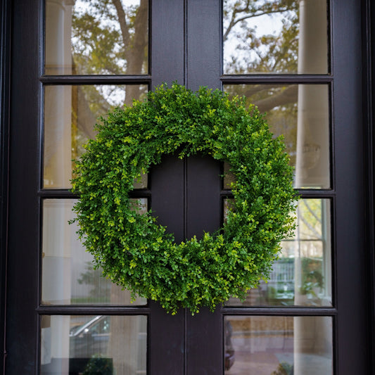 Lifelike Boxwood Wreath