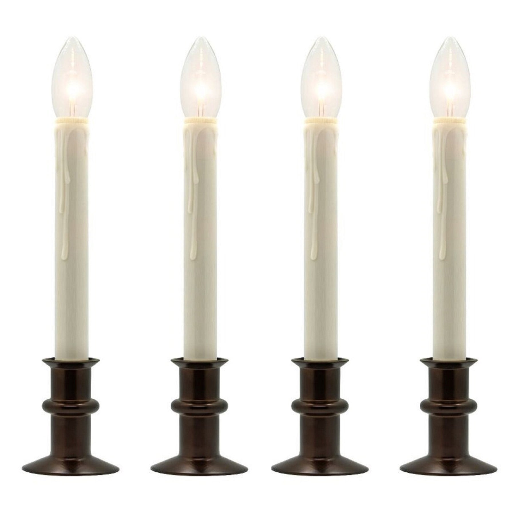 Battery Operated Traditional Adjustable Window Candles - Without Remote - Set of 2 or 4 - Celestial Lights