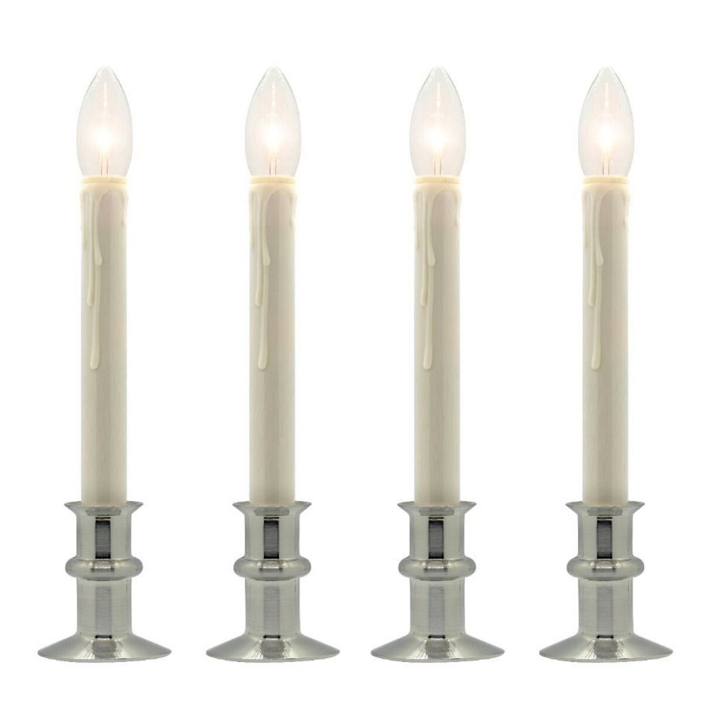 Battery Operated Traditional Adjustable Window Candles - Without Remote - Set of 2 or 4 - Celestial Lights