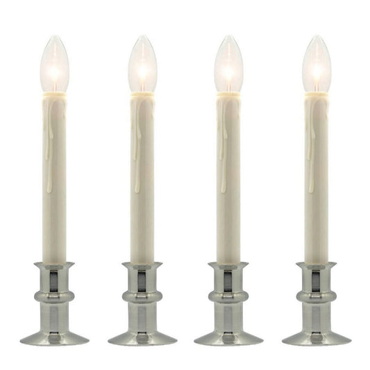 Battery Operated Traditional Adjustable Window Candles - Without Remote - Set of 2 or 4 - Celestial Lights