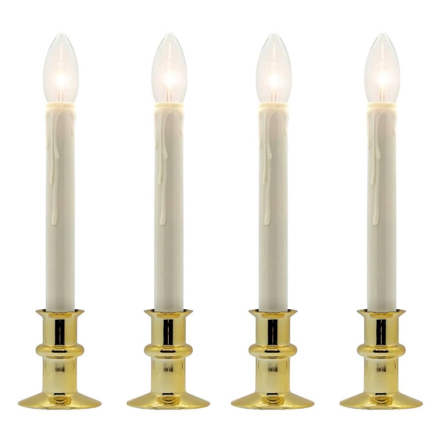 Battery Operated Traditional Adjustable Window Candles - Without Remote - Set of 2 or 4 - Celestial Lights