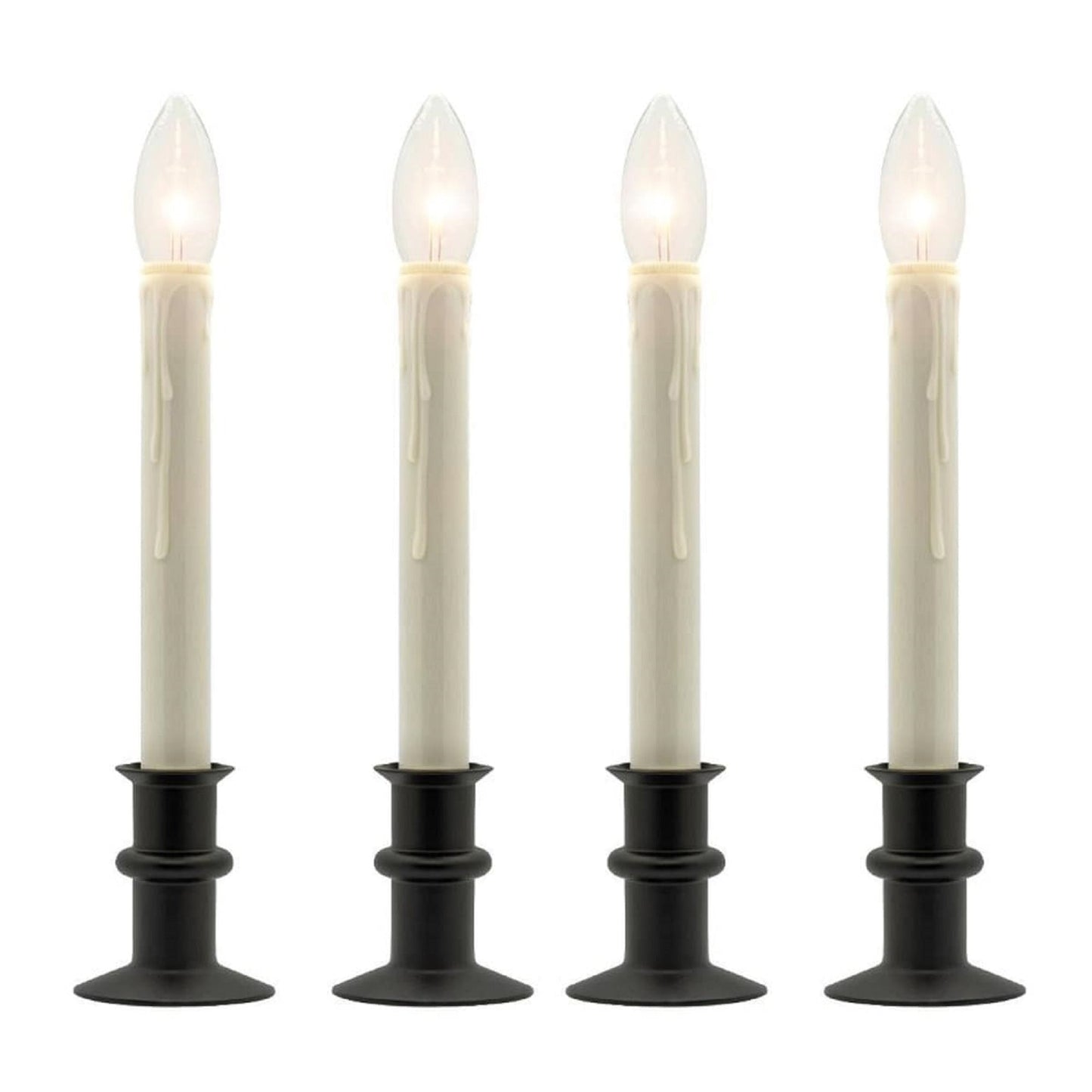 Battery Operated Traditional Adjustable Window Candles - Without Remote - Set of 2 or 4 - Celestial Lights