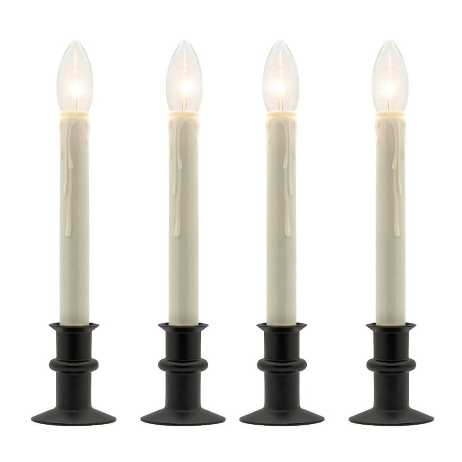 Battery Operated Traditional Adjustable Window Candles - Without Remote - Set of 2 or 4 - Celestial Lights