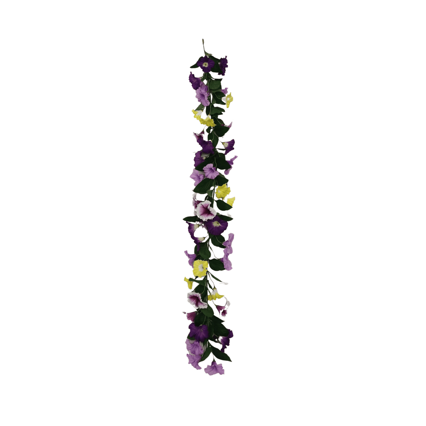 Lifelike Petunia Urn Accent - Purple and Yellow