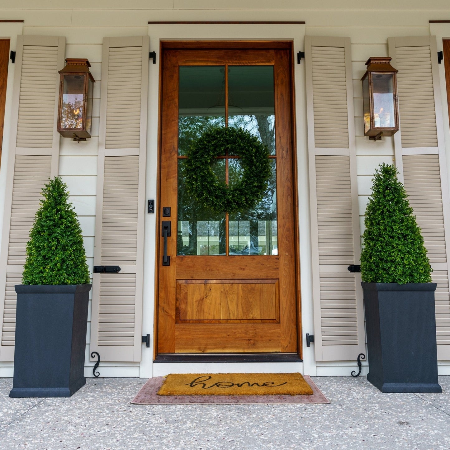 Lifelike Boxwood Wreath