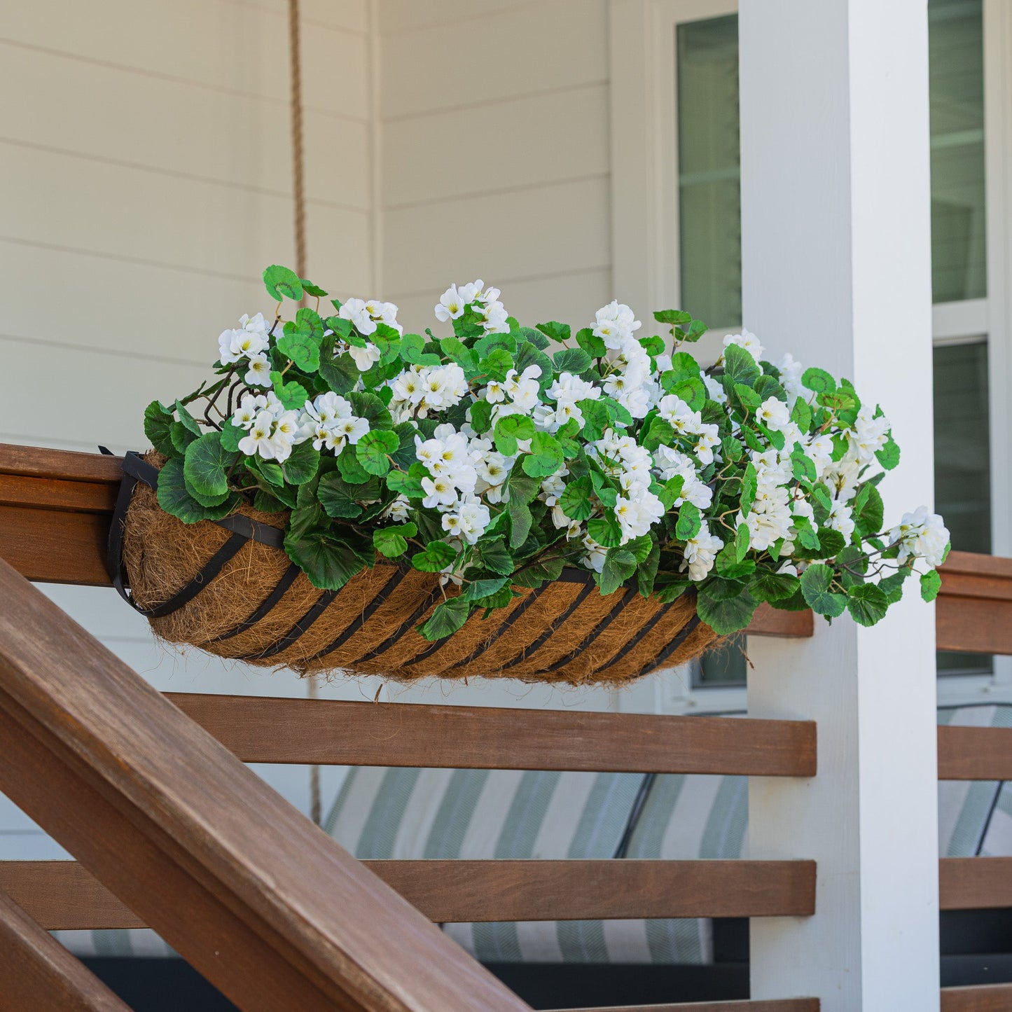 Lifelike Geranium Window Box Filler - Celestial Lights