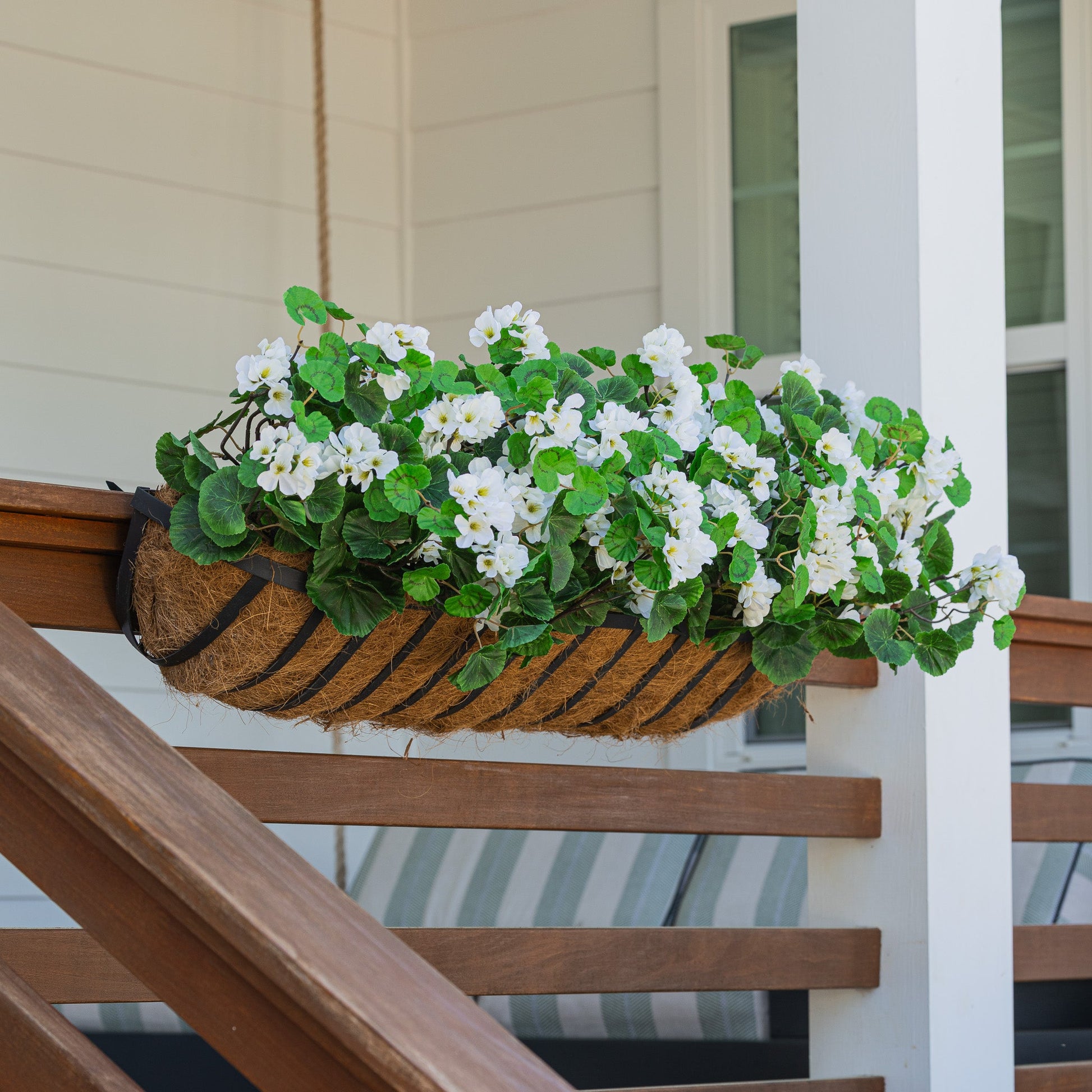Lifelike Geranium Window Box Filler - Celestial Lights