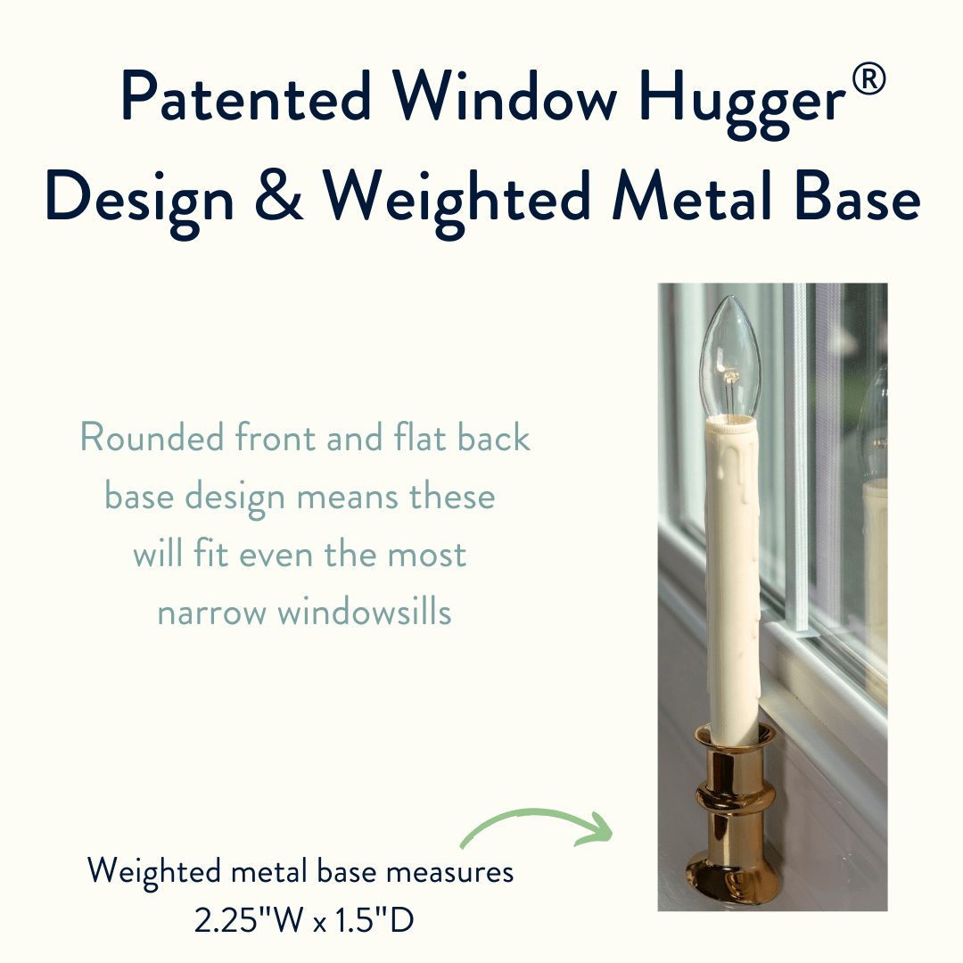 Battery Operated Window Hugger® Candles - With Remote - Set of 2 or 4