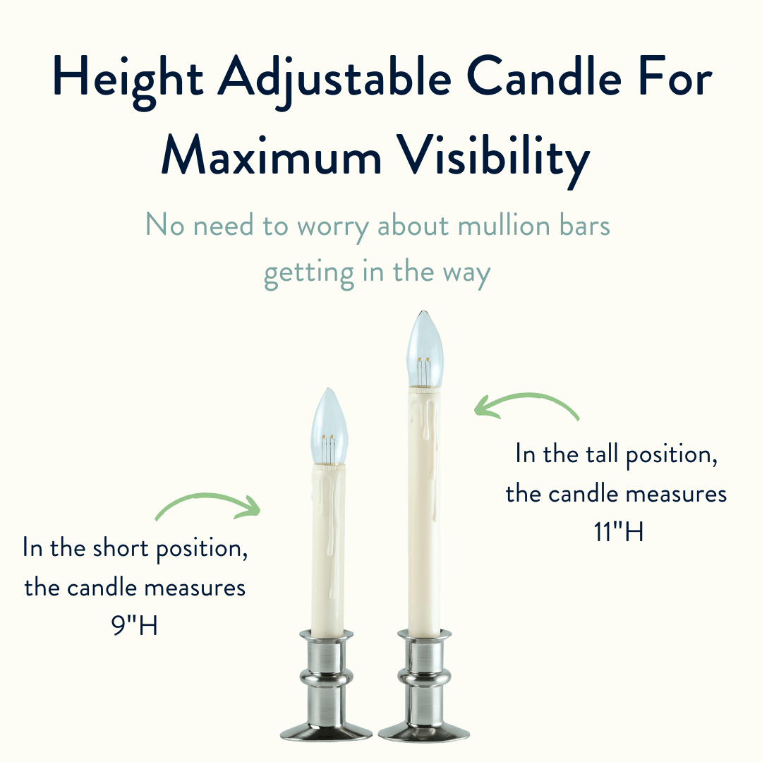 Battery Operated Window Hugger® Candles - With Remote - Set of 2 or 4