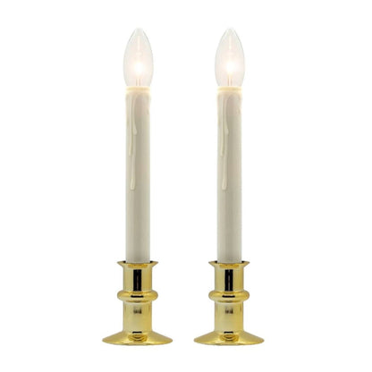 Battery Operated Traditional Adjustable Window Candles - Without Remote - Set of 2 or 4 - Celestial Lights