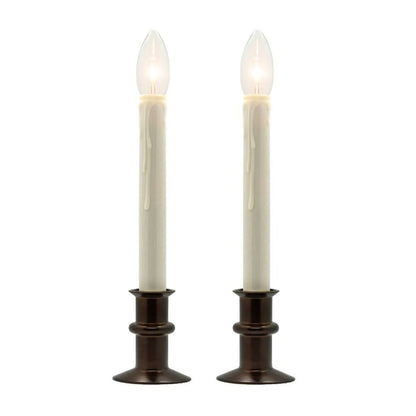 Battery Operated Traditional Adjustable Window Candles - Without Remote - Set of 2 or 4 - Celestial Lights