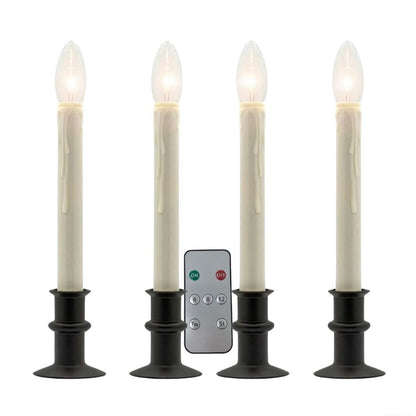 Battery Operated Window Hugger® Candles - With Remote - Set of 2 or 4 - Celestial Lights