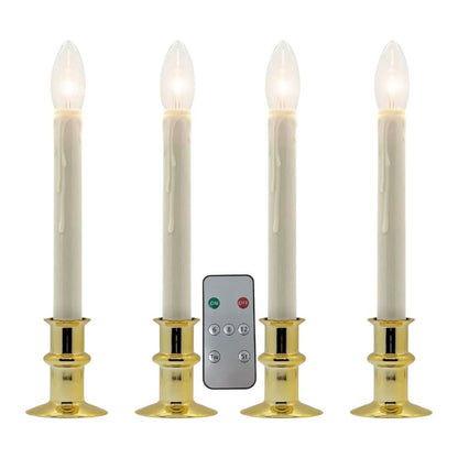 Battery Operated Window Hugger® Candles - With Remote - Set of 2 or 4 - Celestial Lights