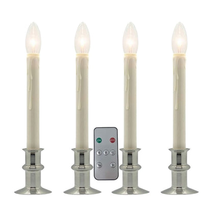 Battery Operated Window Hugger® Candles - With Remote - Set of 2 or 4 - Celestial Lights