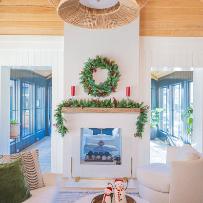 Woodland Wreath - Battery Operated with Dual Color Lights