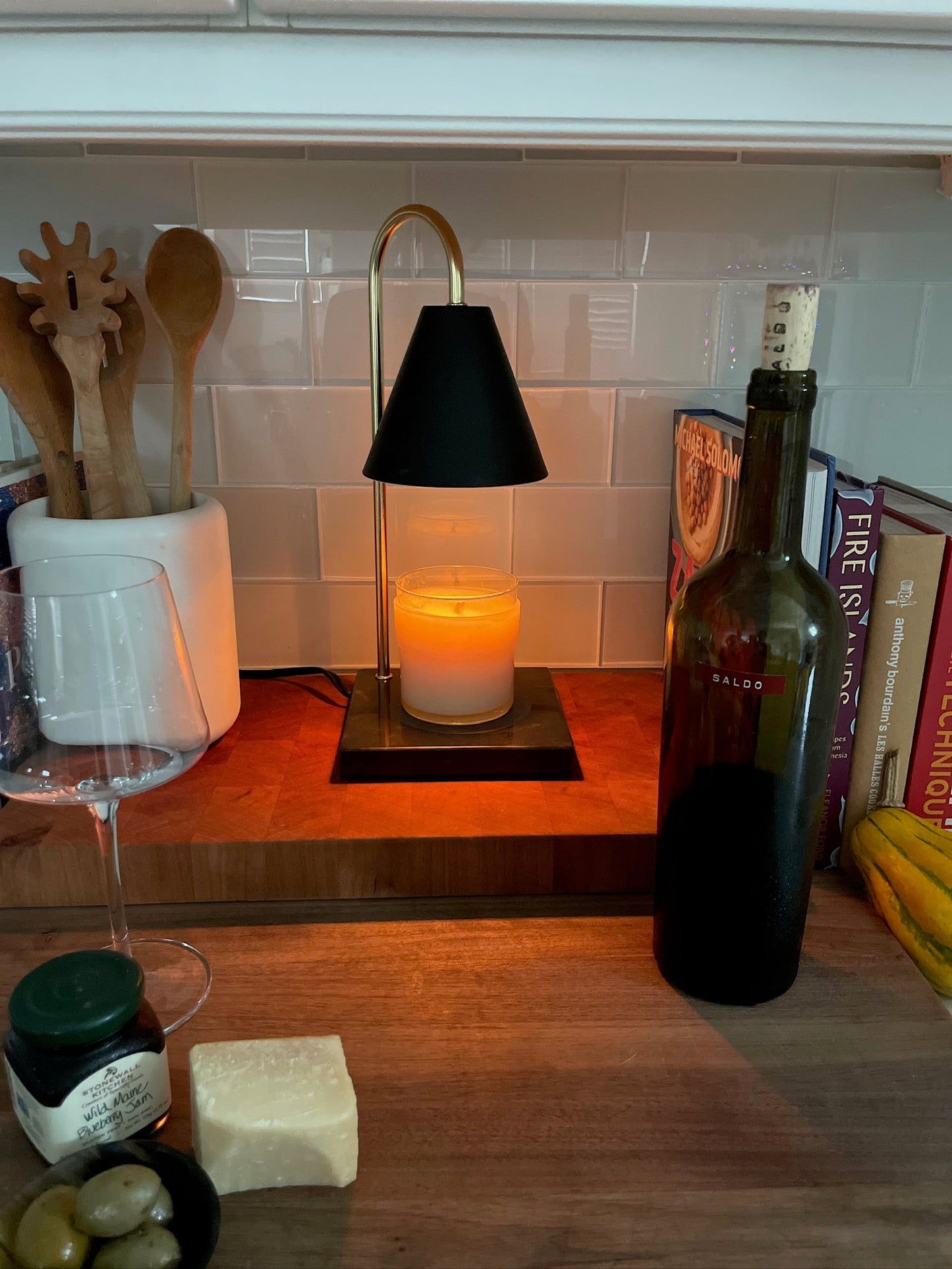 Black Marble Candle Warmer