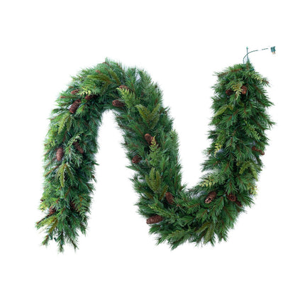 Aspen Garland - Plug-In with Classic Warm White Lights