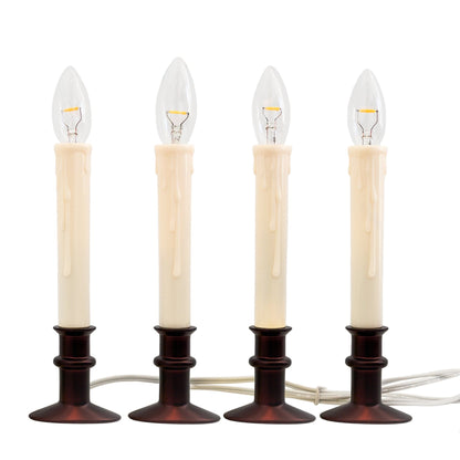 Plug - In Window Hugger® Candles with Built In Timer - Set of 4 - Celestial Lights
