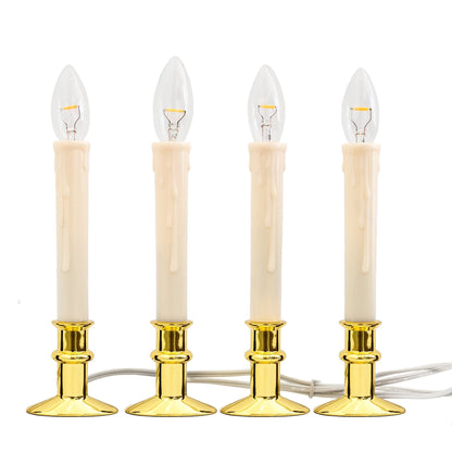 Plug - In Window Hugger® Candles with Built In Timer - Set of 4 - Celestial Lights
