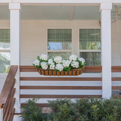 Lifelike Hydrangea Window Box Filler