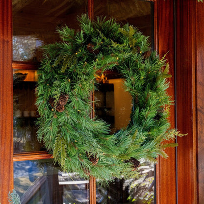 Aspen Wreath - Battery Operated with Dual Color T5 Lights